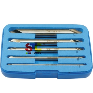 Hss <span class=keywords><strong>ANSI</strong></span>/ASME <span class=keywords><strong>B94.11M</strong></span>-1993 kết hợp khoan & countersink inch thêm chiều dài kéo dài dài loạt 5PC trung tâm khoan bit thiết lập - Product Image 1