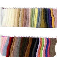 Offre Spéciale vente en gros à poils courts fausse fourrure Shaggy bouclés en peluche Sherpa berbère polaire tissu pour veste manteau vêtement