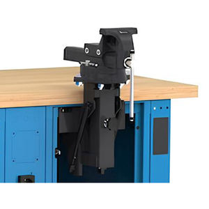 Établi Fami Master 150cm bleu réglable à roulettes, 4 tiroirs, étau et 4 prises - Product Image 4