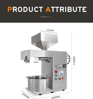 Nouvelle presse à huile semi-automatique T15 en acier inoxydable pour pressage à froid et à chaud, capacité 20 kg/h, production d'huile comestible, arachide, sésame