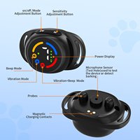Hot Selling Europe No Shock Safe Hunde rinde Kontroll halsband LED-Bildschirm Magnetisches Laden Welpe Stop Barking Vibrations halsband