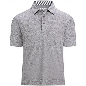 Men's Dark Blue Short Sleeve for Shirt Solid Casual Button Design Pocket Knitted Breathable Regular Fit 220 Grams Front Logo - Product Image 1
