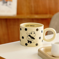 Tasse en céramique Panda mignon avec couvercle pour la maison des enfants tasse à eau Couple tasse à café avec couvercle