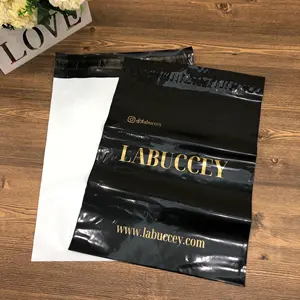 Custom Private Label Logo Strong Adhesive Apparel PolyMailer Mailing Packaging Plastic Shipping Bags For Clothing