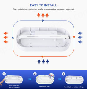 Vente en gros 24W Led Lampe étanche à l'humidité, IP65 Étanche Montage en surface Led Applique murale ovale de luxe pour l'extérieur - Product Image 4