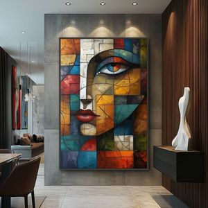 Dipinto a <span class=keywords><strong>Olio</strong></span> Astratto Moderno Dipinto a Mano <span class=keywords><strong>su</strong></span> <span class=keywords><strong>Tela</strong></span> per Decorazione Soggiorno e Hotel - Product Image 6