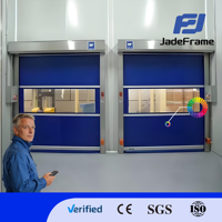 Puerta Rápida de PVC y Acero Inoxidable, Resistente al Viento, Apertura Lateral Eléctrica, Diseño Moderno, Garantía de 3 Años para Uso en Almacenes y Talleres