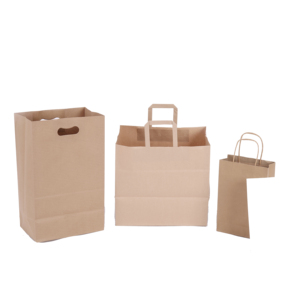 Túi giấy kraft tái chế thân thiện với môi trường, có quai xách màu nâu, dùng để đựng đồ ăn nhanh mang đi - Product Image 6