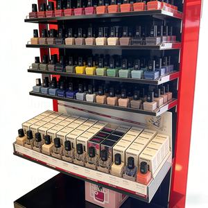 Exhibidor de Esmalte de Uñas Moderno de Acrílico y Metal con Estantes Divisores para Salón, Tienda Minorista, Exhibición de Productos - Product Image 6