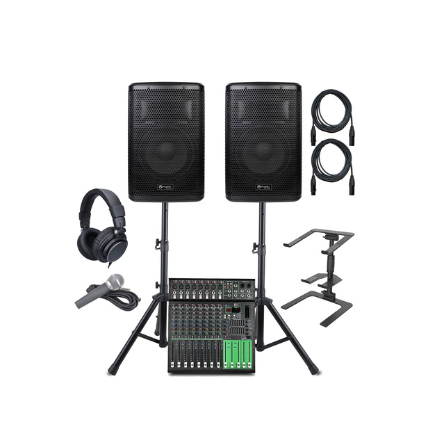 Accuracy Pro Audio DJSET001 Dj Sound System Full Setup Active Dj Pa System Speakers Audio System Sound Professional