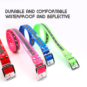 Grosir ramah lingkungan anjing besar pelatih taktis Neon oranye reflektif TPU dilapisi nilon kerah lampu lembut cetak - Product Image 4