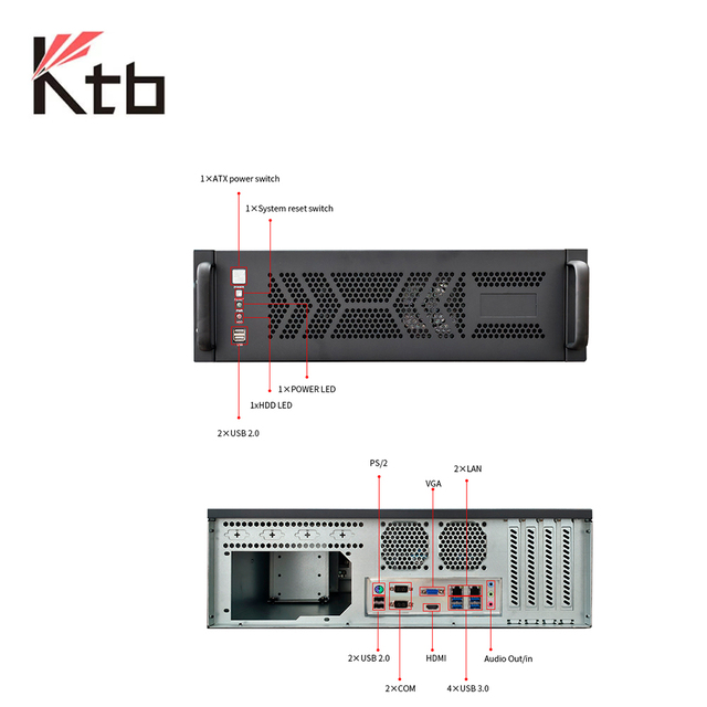 KTB Industrial PC IPC-630 H110 Chipset Intel 6th 7th 8th 9th 4U 2U 1U Industrial Computer for Edge Computing
