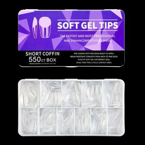 550 unids/caja ataúd artificial <span class=keywords><strong>uñas</strong></span> postizas puntas de Gel suave extensión de <span class=keywords><strong>uñas</strong></span> acrílico prensa en las <span class=keywords><strong>uñas</strong></span> - Product Image 6
