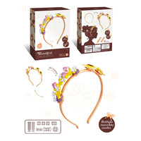 Ensembles de bijoux pour enfants décorations assemblées briques jouets fleurs à dessert bricolage petites particules blocs de construction pour filles bandes de cheveux