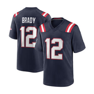 男士青少年女子美式橄榄球球衣新英格兰 # 10号德里克·梅耶 # 8 号史蒂芬·迪格斯 # 12 号布雷迪缝制球衣 透气 - Product Image 4