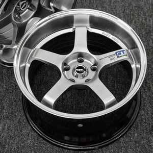 Jantes de course ROC en gros, 15, <span class=keywords><strong>16</strong></span>, 17, 18 <span class=keywords><strong>pouces</strong></span>, en alliage, 5 branches, style JDM, entraxes 4x100, 5x100, 5x114.3, jantes à <span class=keywords><strong>d</strong></span>éport profond, technologie Flow Forming - Product Image 1