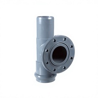 Raccord de tuyauterie PVC DIN8063, couleur grise, PN16, raccord en T à deux robinets avec vis en cuivre FM