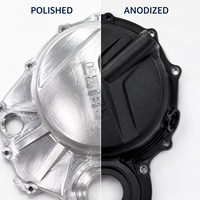 Service de finition de surface métallique sur mesure, polissage de l'aluminium, anodisation, couvercle de moteur de moto, pièces CNC en petites séries OEM ODM
