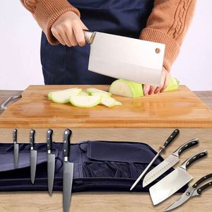 BSCI Factory Custom Logo Padded Chef Knife Case <b>Roll</b> Bag Kitchen Utensils Carrier Pouch - Product Image 6