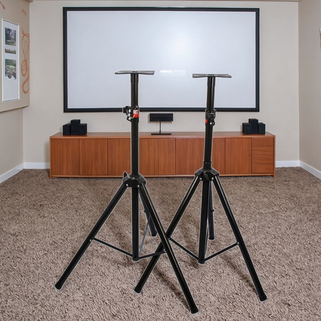 Height Adjustable Metal Tripod Stands for Loudspeaker Box Voice Box Sound Holder Stand