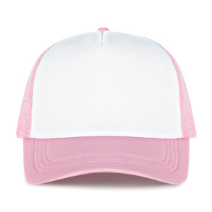Gorra de Béisbol de Malla para Niños, Blanca y Rosa, Transpirable, Protección Solar, Unisex, Primavera Verano, Casual, Bordado Personalizado, Algodón, para Exteriores - Product Image 1