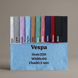 Tissu Lycra Vespa 220 GSM en gros, maille texturée polyester élasthanne de 60 pouces pour T-shirts et vêtements de sport - Product Image 2