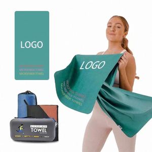 Serviette de sport personnalisée en microfibre douce en tissu suédé polyester - Product Image 1