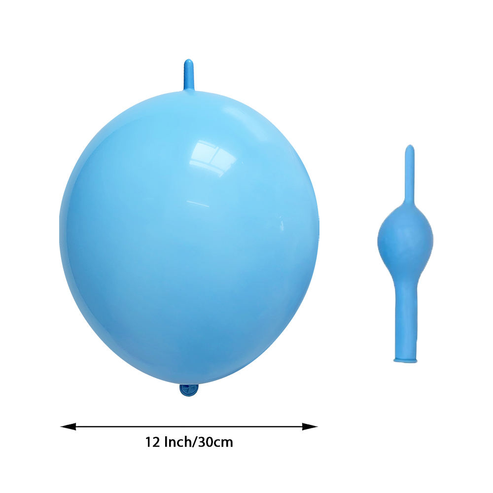 Wholesale 10 Inch 12 Inch Tail Balloon Linking Tail Easy to Connect Link Latex Balloon Party Decoration Matte Linking Balloons