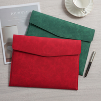 Carpeta de Documentos de Cuero PU Impermeable con Logotipo Personalizado, Carpeta de Archivos de Oficina A4 con Cierre Magnético y Portaplumas