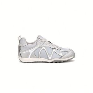 Women Light Gray Color <b>Block</b> Casual Sports Outdoor Hiking Shoes 5cm Internal Heightening German Trainer Retro Sneakers - Product Image 4