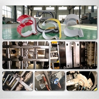 Machine de pliage CNC AOKAI robuste et automatique à haute précision, contrôlée par PLC, pour lettres publicitaires en alliage d'aluminium