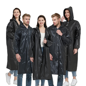 Açık seyahat için yüksek kaliteli kalın EVA siyah yağmurluk Unisex yetişkin tam vücut yağmur geçirmez su nefes tek kullanımlık - Product Image 1