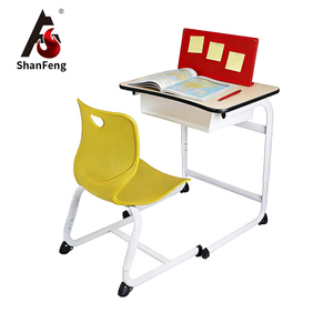 MDF Board Study <strong>Table</strong> and Chairs Set for Kids <strong>Height</strong> <strong>Adjustable</strong> Student Desk and Chair for Children Bedroom - Product Image 1
