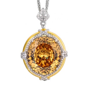 Premium Eco-friendly Copper Necklace <b>Chain</b> Cubic Zirconia Pendant Retro Design Versatile Jewelry for Women Daily & Office Wear - Product Image 1