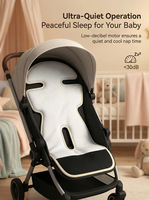 Coussin rafraîchissant pour poussette avec ventilateur intégré, rechargeable par USB, respirant, sensation de fraîcheur glacée, pliable, électrique, universel, adapté aux bébés de 0 à 12 mois