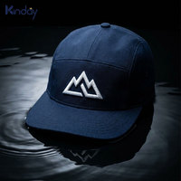 Casquette de baseball structurée robuste à 5 panneaux, bleu marine indigo, pour l'exportation directe en gros, destinée aux marchés mondiaux
