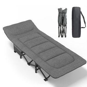 Cama de Campaña Ligera Personalizada de Fábrica, Cama Plegable Portátil para Adultos, Cama de Campaña con Cojín y Almohada AO-AZ-CC-01 para Adultos - Product Image 1