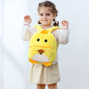 PLAYMAX New Original Animal Shape Kids <b>Backpack</b> Creative 3D Plush Design School Bag Cute Cartoon Mesh Zipper 20-35L Capacity 15" - Product Image 2