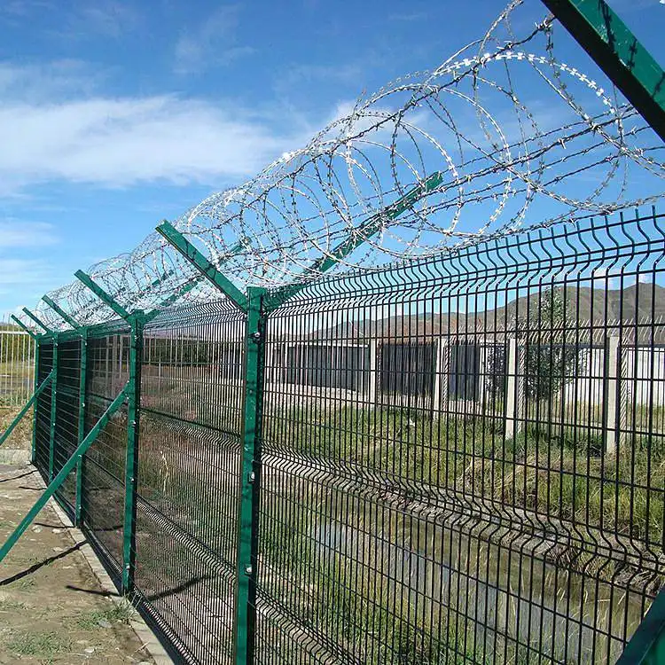 O pó galvanizado do mergulho quente revestiu 358 Anti Climb Security Fence Prison Security Mesh Panel Para O Aeroporto