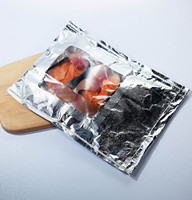 Sac de cuisson en aluminium et plastique de qualité alimentaire avec fenêtre transparente pour barbecue et four