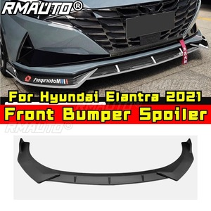 For Hyundai Elantra 2021 Car Front Bumper <b>Lip</b> Splitter Diffuser Spoiler Body Kit <b>Gloss</b> Black Bumper <b>Lip</b> Modification Part - Product Image 3