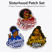 Set de Parches Bordados Personalizados con el Tema de la Hermandad, Insignias de Amistad para Mujeres, para Chaquetas, Bolsos, Regalos para Eventos, Proveedor Mayorista