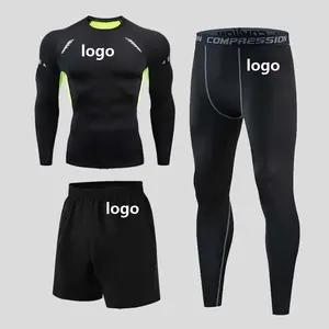 Men Compression Morning Running Bodysuit Track Suit Functional Underwear Warm Track Suits Men Quick-dry Clothes