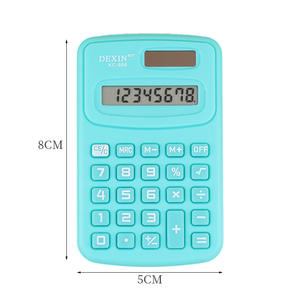 Calculatrice Mini Dexin KC888, Alimentée par Énergie Solaire, Portable, pour Étudiants, Matériau ABS Jaune, 6.5X10X1CM - Product Image 4