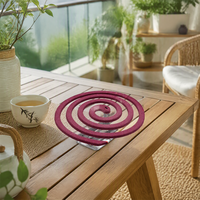 Bobine anti-moustiques noire jetable personnalisée à haute efficacité pour l'intérieur, 10 heures de protection