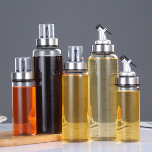 Bouteille d'huile d'olive en verre vert Marasca avec bouchon en acier inoxydable, en promotion - Product Image 4