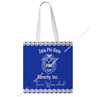 Nouveaux sacs fourre-tout avec logo Zeta Phi Beta, sac en toile à lettres grecques et fleurs de la sororité ZPB, sac de rangement, sac à main de shopping, sac à bandoulière, cadeau pour fille