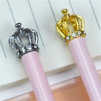 Crayon infini en métal sans encre de luxe Crown Top Eternal pour l'école, le bureau, les fournitures de papeterie, cadeau
