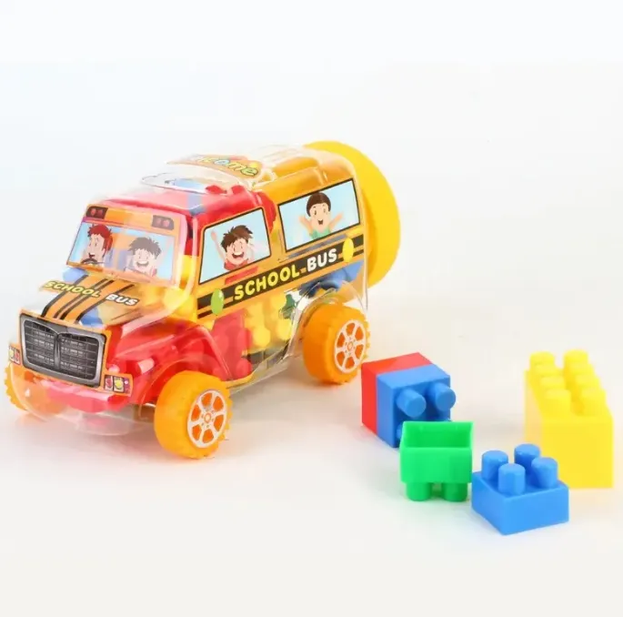 مجموعة ألعاب بلاستيكية لأجزاء مكعبات البناء بأعلى جودة مكونة من 19 قطعة مكعبات بناء رخيصة يمكن للأطفال تركيبها يدويًا