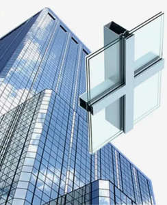 แผงอลูมิเนียมติดผนังแบบติดผนังอาคารพาณิชย์พร้อมกระจกเต็มบานซ่อนโครงโลหะสไปเดรลสำหรับโรงพยาบาล - Product Image 1